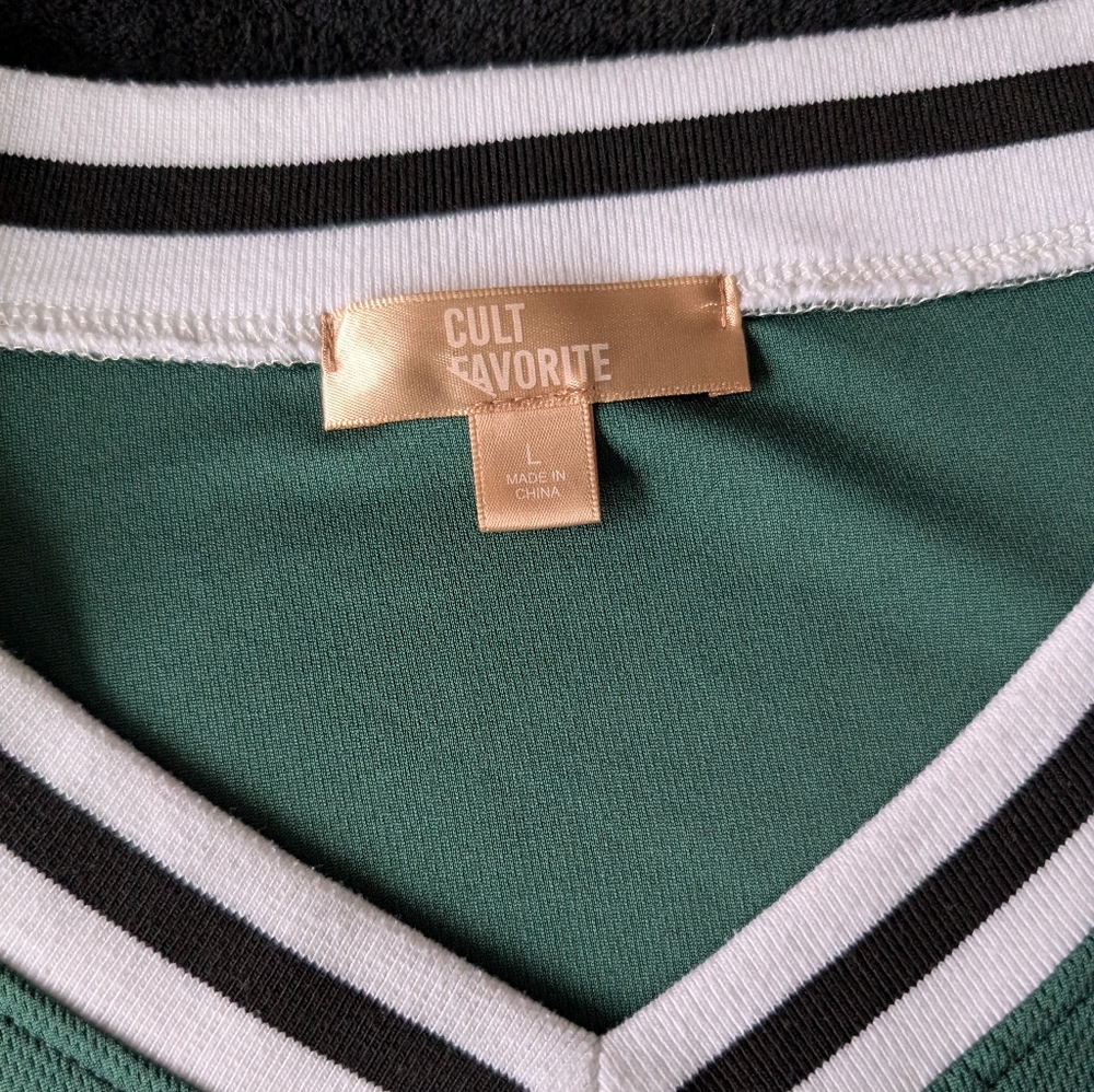 NYC Streetwear City Retro Green Jersey Grunge Indie Sleaze Acubi Basketball Sz L image 8
